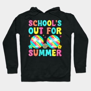 Last Day Of School Graduation Groovy Schools Out For Summer Hoodie